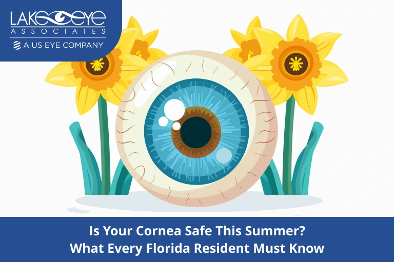 Pictorial representation of cornea care in summer
